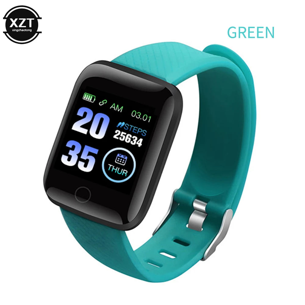 116 Plus Smart Watch Wristband Sports Fitness Blood Pressure Heart Rate Call Message Reminder Pedometer D13 Watch USB Charging