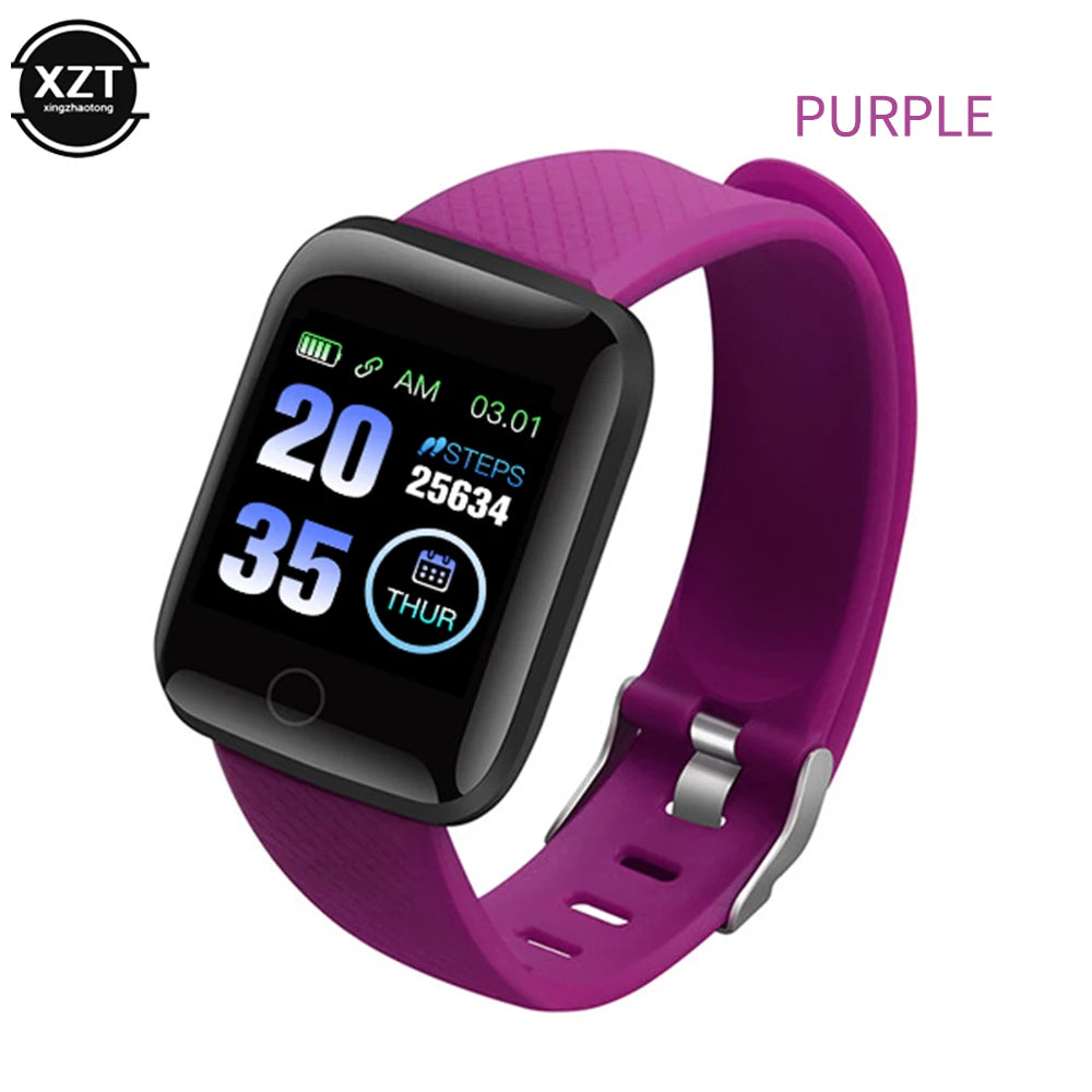 116 Plus Smart Watch Wristband Sports Fitness Blood Pressure Heart Rate Call Message Reminder Pedometer D13 Watch USB Charging