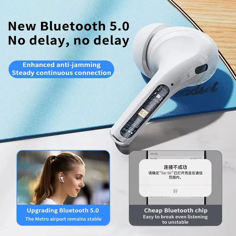 Lenovo Bluetooth Earphone Wireless Earbuds Bluetooth Built-inHeadsets Wireless Earbuds Wireless Headphones In-Ear With Mic 2024