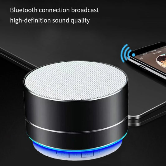 A10 Wireless Bluetooth Speaker Small Steel Cannon Subwoofer Portable Mini Gift Card Bluetooth SpeakerColor