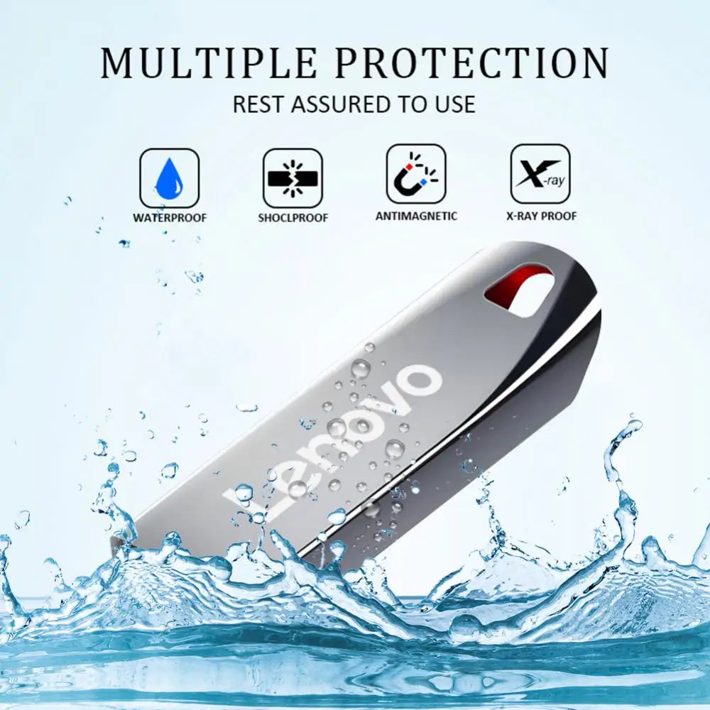 Lenovo Flash Drives 2TB Usb 3.0 High Speed Metal Pendrive 1TB 128GB Stick Portable Drive Waterproof Memoria Storage U Disk