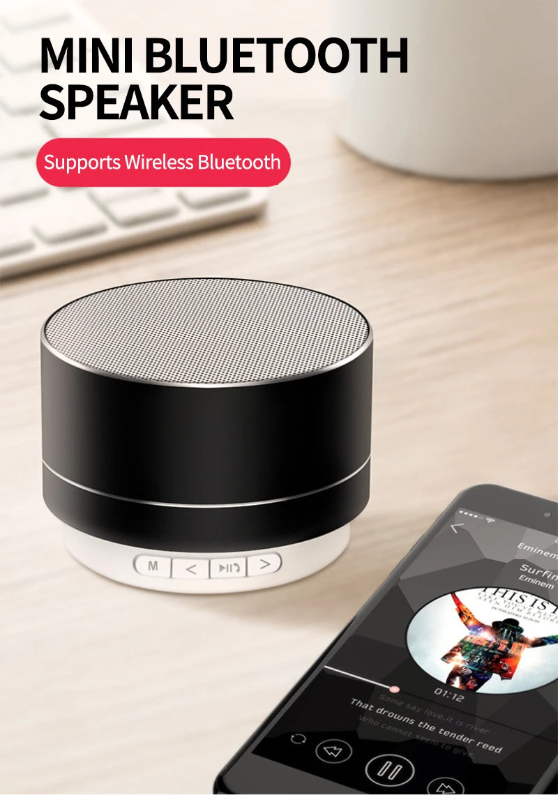 A10 Wireless Bluetooth Speaker Small Steel Cannon Subwoofer Portable Mini Gift Card Bluetooth SpeakerColor