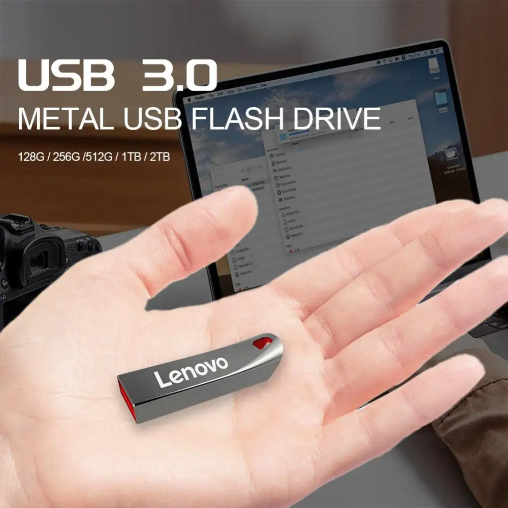 Lenovo Flash Drives 2TB Usb 3.0 High Speed Metal Pendrive 1TB 128GB Stick Portable Drive Waterproof Memoria Storage U Disk